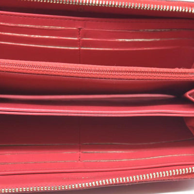 CHANEL Quilted Matelasse CC Logo Lambskin Zip Around Long Wallet Pink