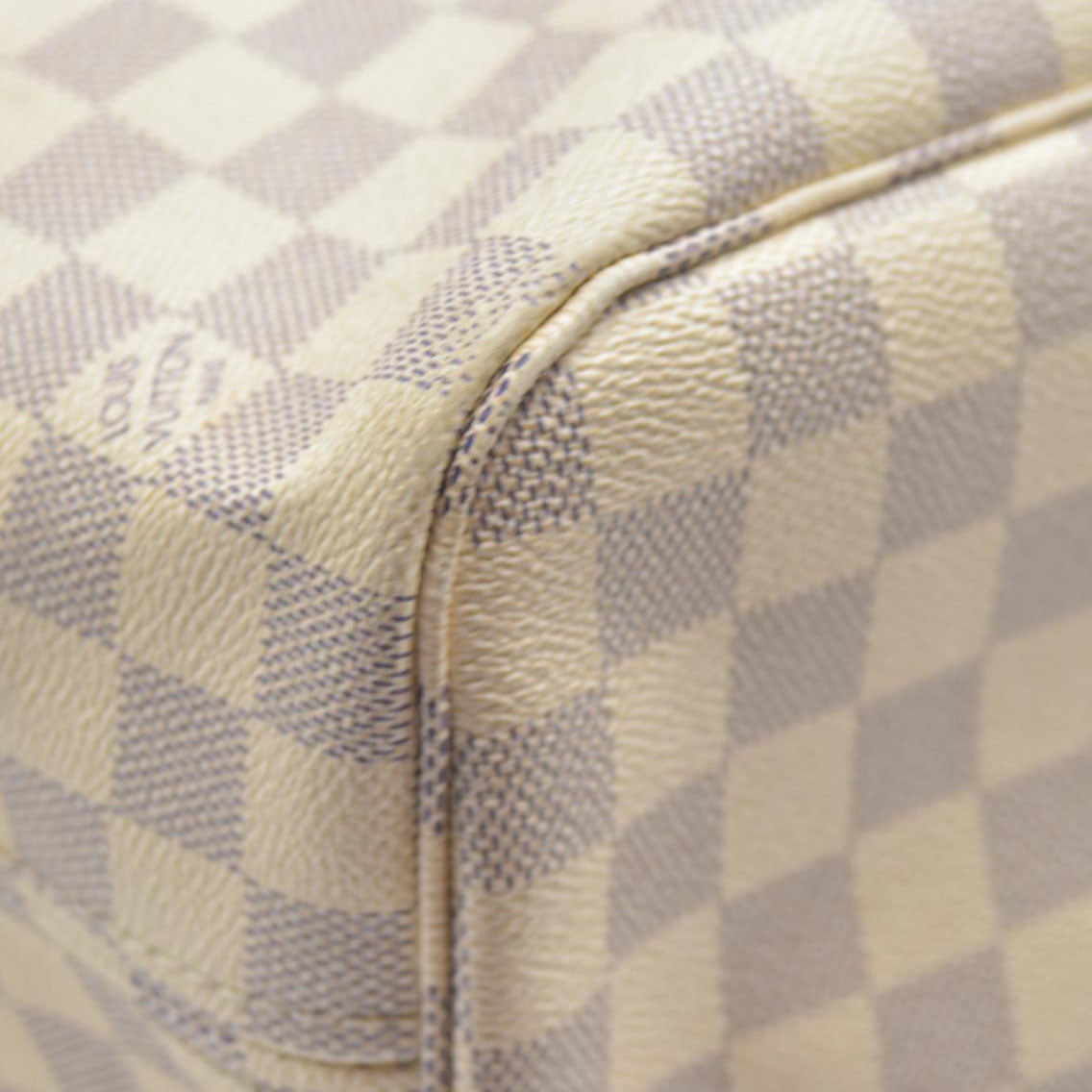 $2200 Louis Vuttion Damier Azur Neverfull MM Rose Ballerine