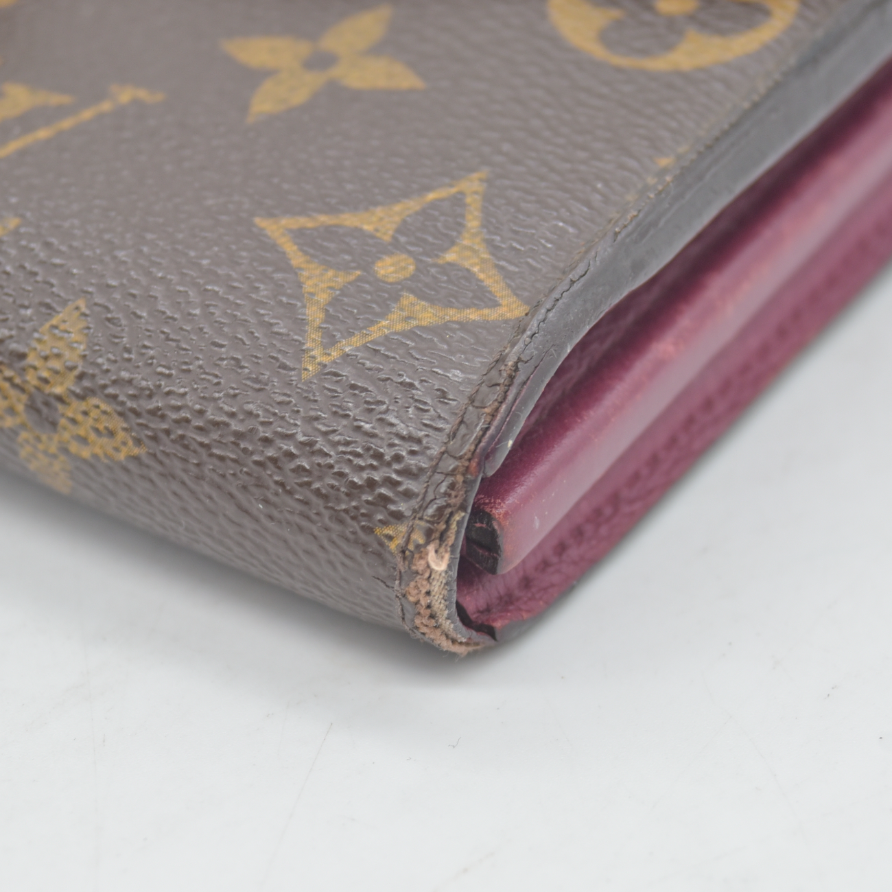 $1140 2015 Louis Vuitton Monogram Pallas Wallet Aurore SN1125