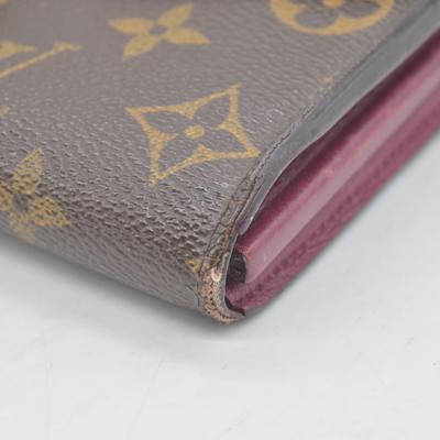 $1140 2015 Louis Vuitton Monogram Pallas Wallet Aurore SN1125