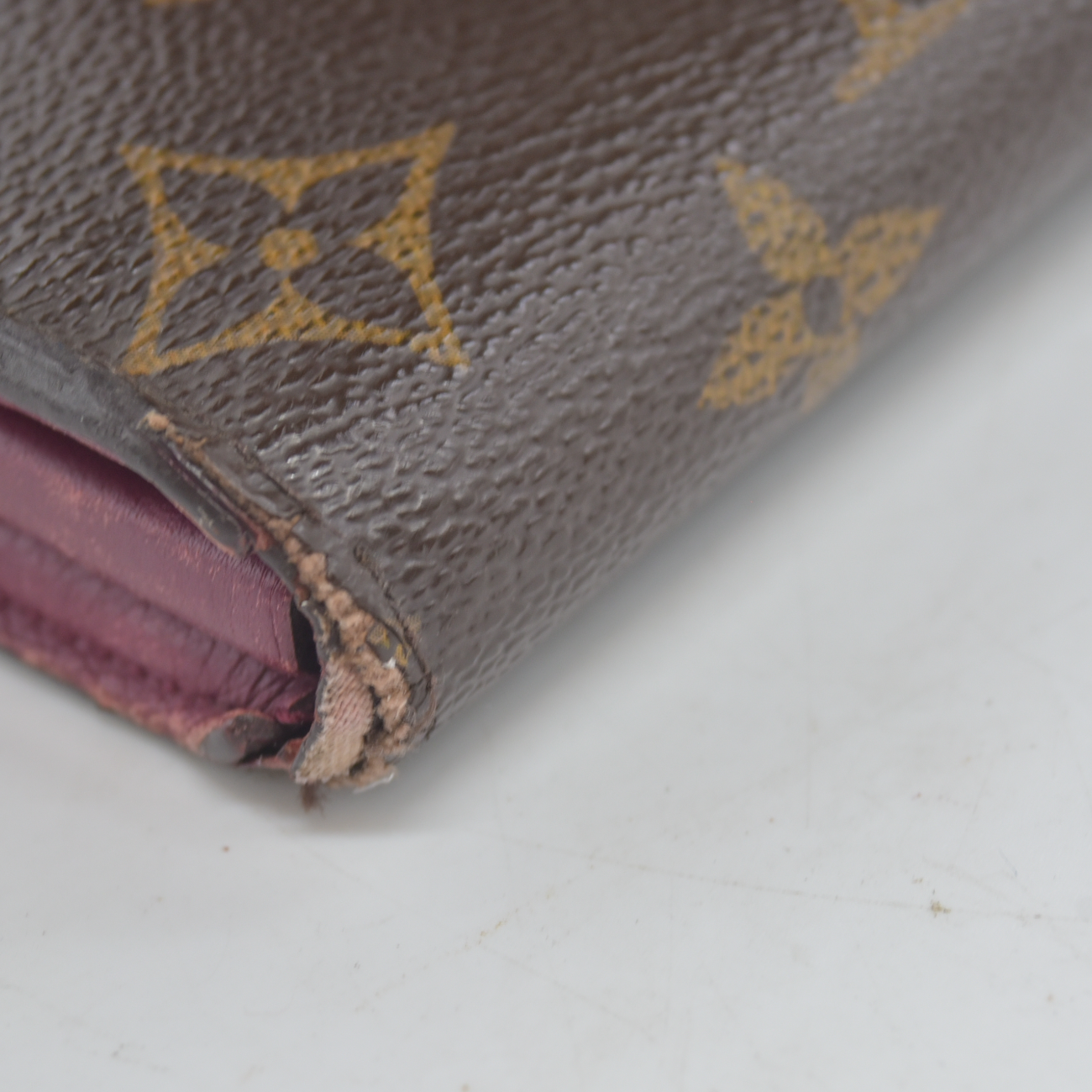$1140 2015 Louis Vuitton Monogram Pallas Wallet Aurore SN1125