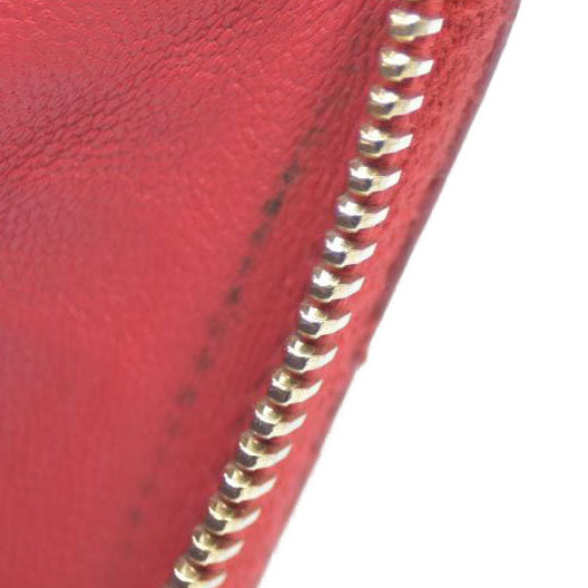 CHANEL Quilted Matelasse CC Logo Lambskin Zip Around Long Wallet Pink