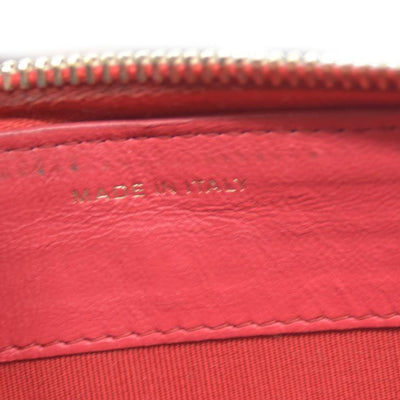 CHANEL Quilted Matelasse CC Logo Lambskin Zip Around Long Wallet Pink