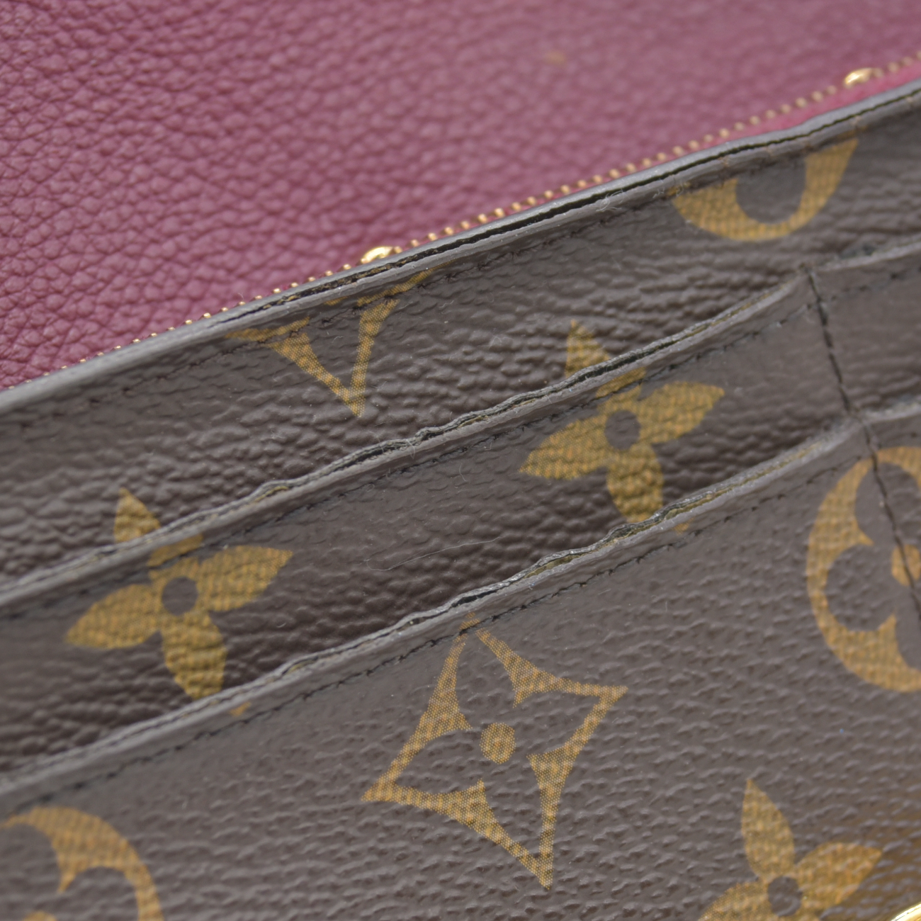 $1140 2015 Louis Vuitton Monogram Pallas Wallet Aurore SN1125
