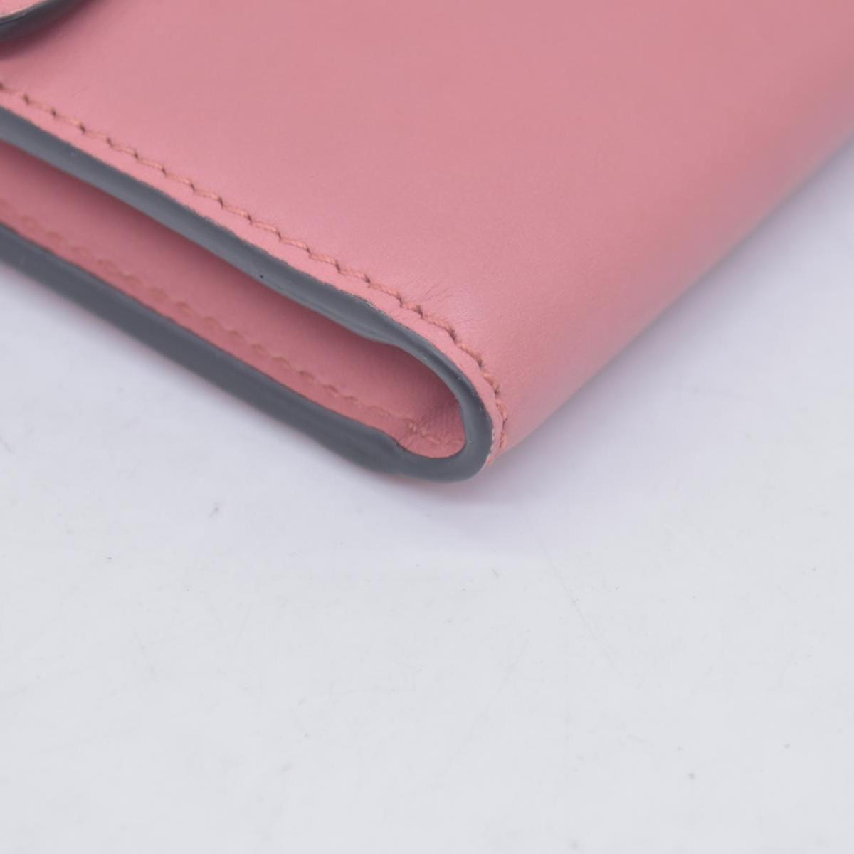 $595 GUCCI Dollar Calfskin Interlocking G Continental Wallet Pink CONSIGNMENT
