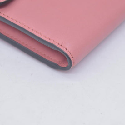 $595 GUCCI Dollar Calfskin Interlocking G Continental Wallet Pink CONSIGNMENT