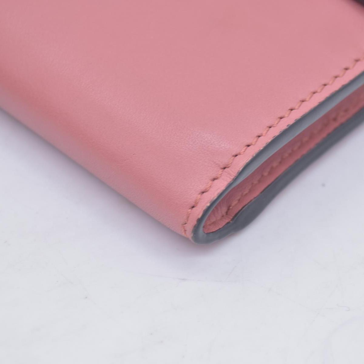 $595 GUCCI Dollar Calfskin Interlocking G Continental Wallet Pink CONSIGNMENT