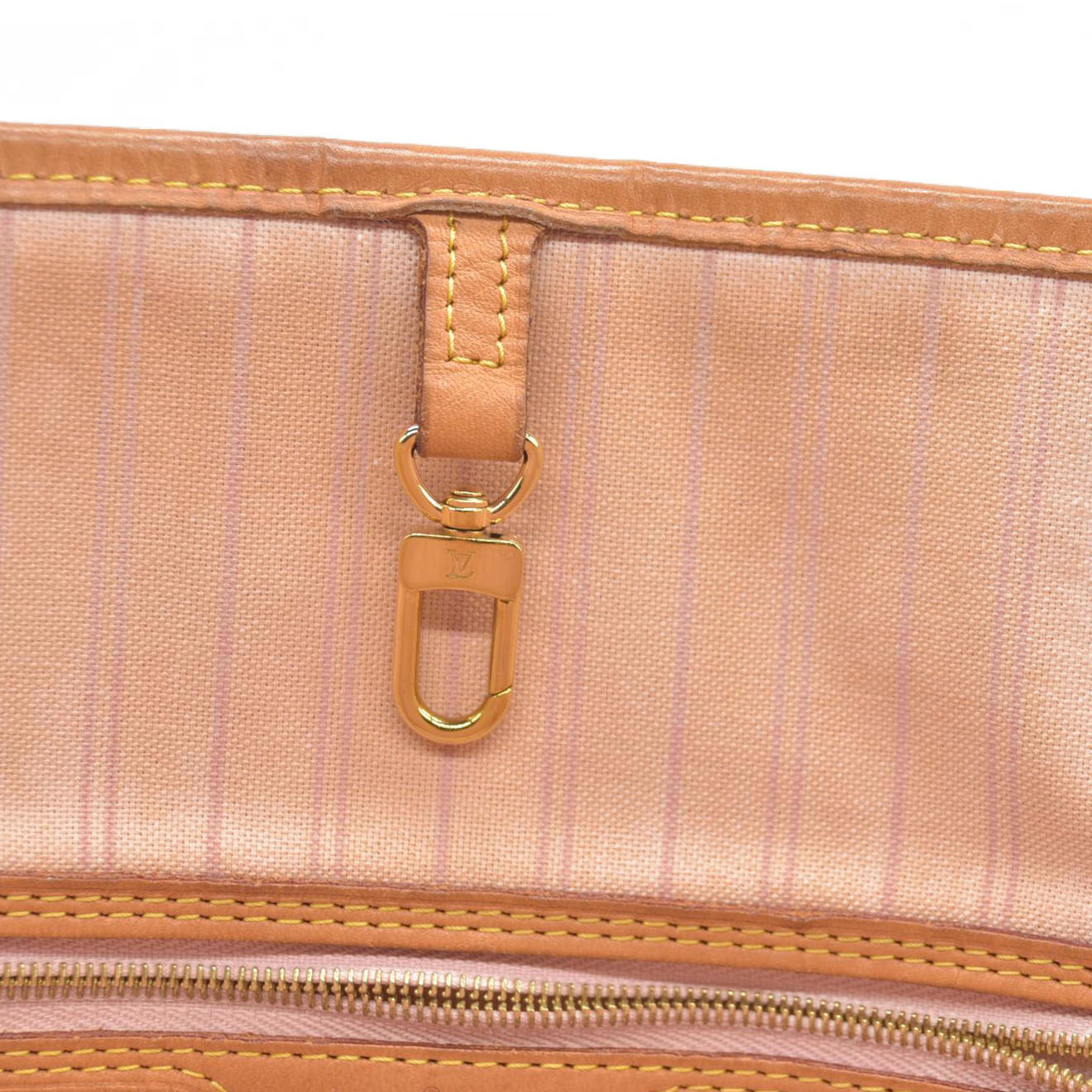 $2200 Louis Vuttion Damier Azur Neverfull MM Rose Ballerine