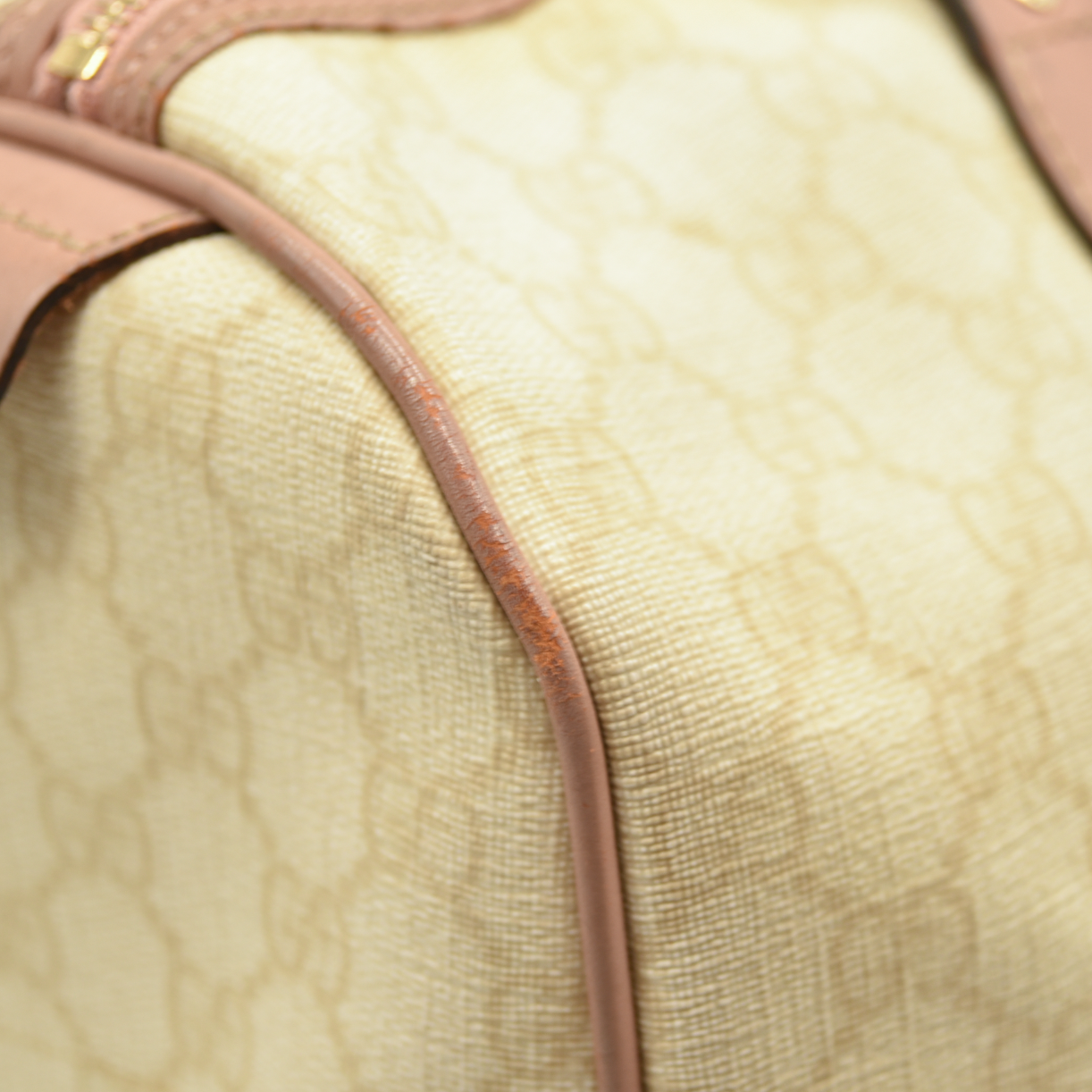 Gucci  GG Plus Monogram Web Stripe Medium Joy Boston Pink