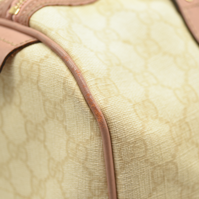 Gucci  GG Plus Monogram Web Stripe Medium Joy Boston Pink