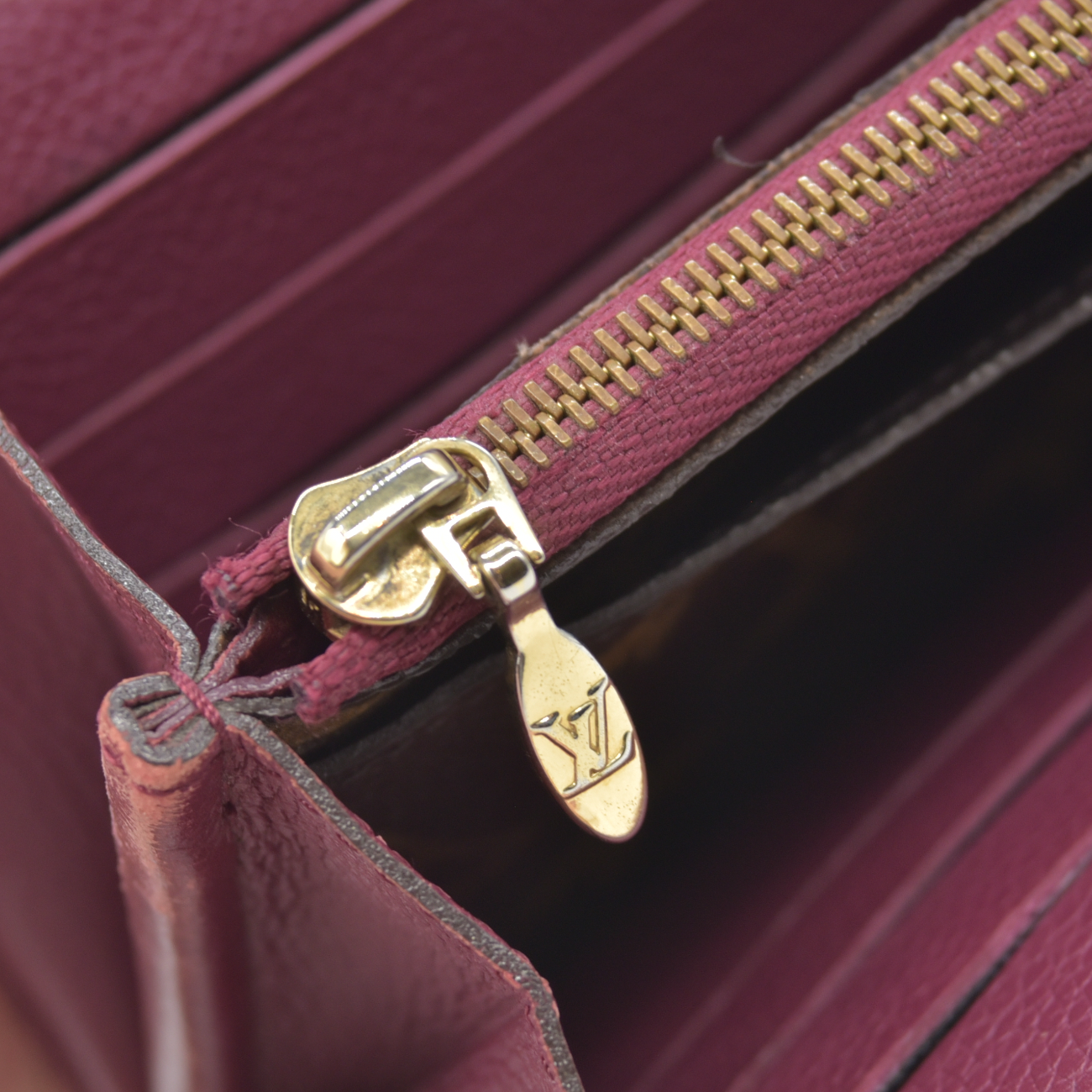 $1140 2015 Louis Vuitton Monogram Pallas Wallet Aurore SN1125