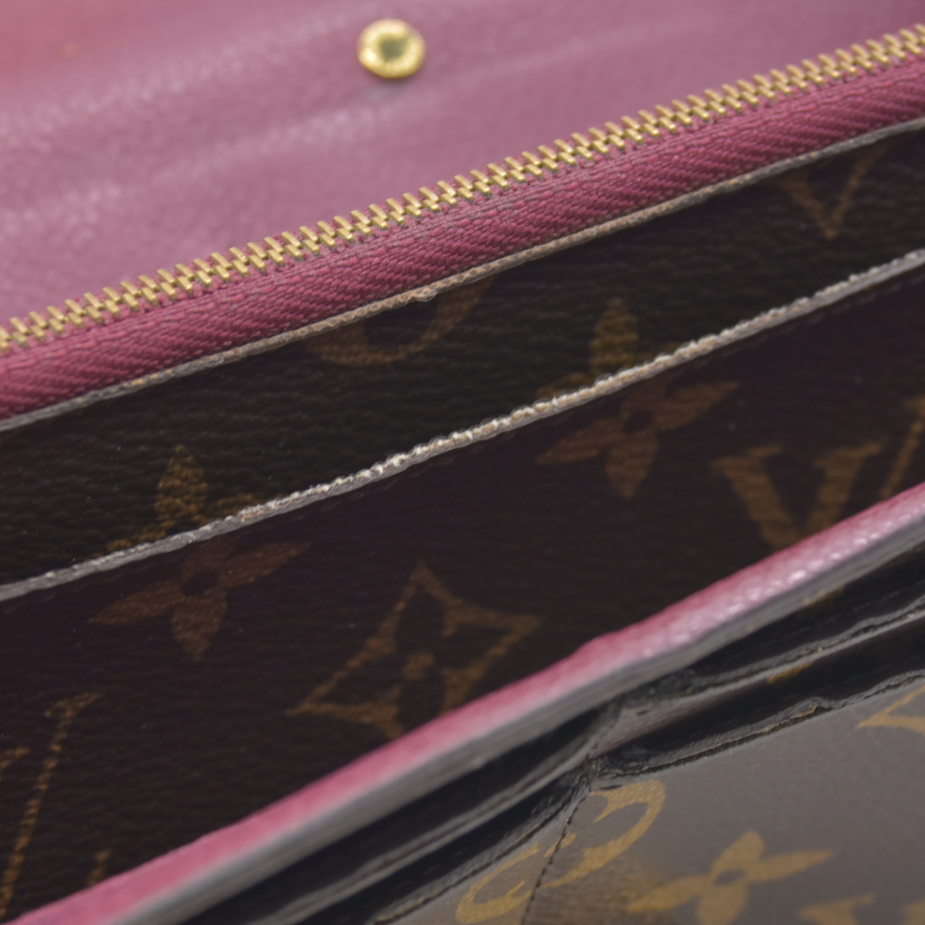 $1140 2015 Louis Vuitton Monogram Pallas Wallet Aurore SN1125