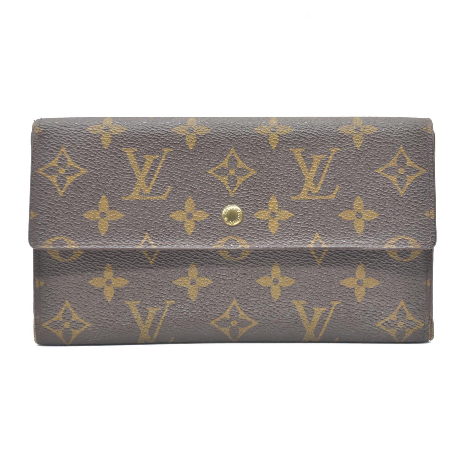 Louis Vuitton Monogram Porte Tresor International Trifold Long Wallet TH0026