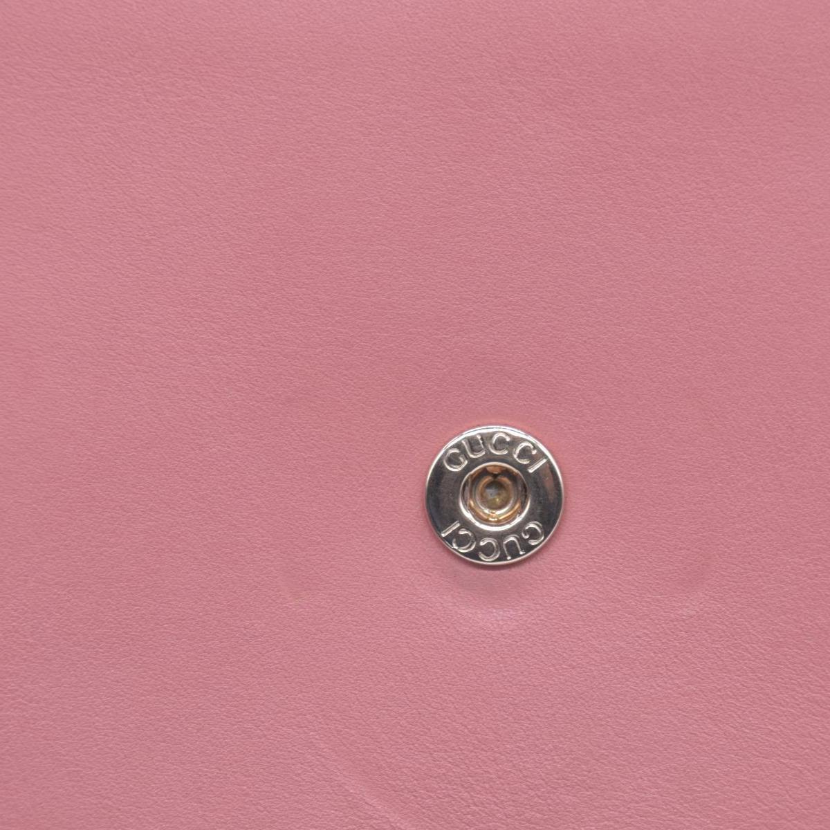 $595 GUCCI Dollar Calfskin Interlocking G Continental Wallet Pink CONSIGNMENT