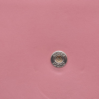 $595 GUCCI Dollar Calfskin Interlocking G Continental Wallet Pink CONSIGNMENT