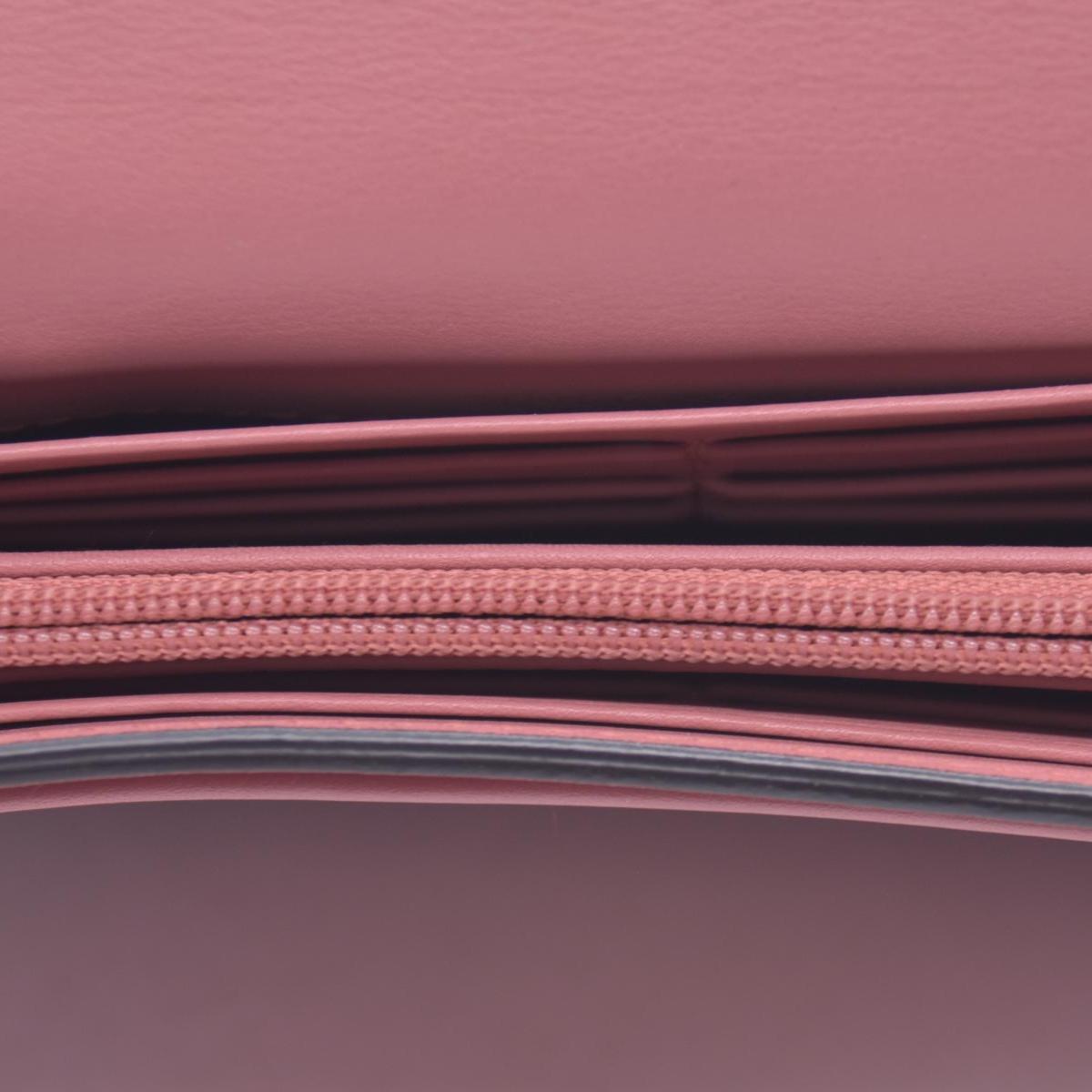 $595 GUCCI Dollar Calfskin Interlocking G Continental Wallet Pink CONSIGNMENT