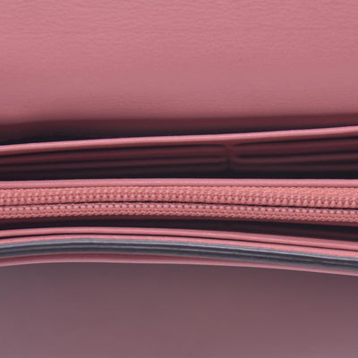$595 GUCCI Dollar Calfskin Interlocking G Continental Wallet Pink CONSIGNMENT