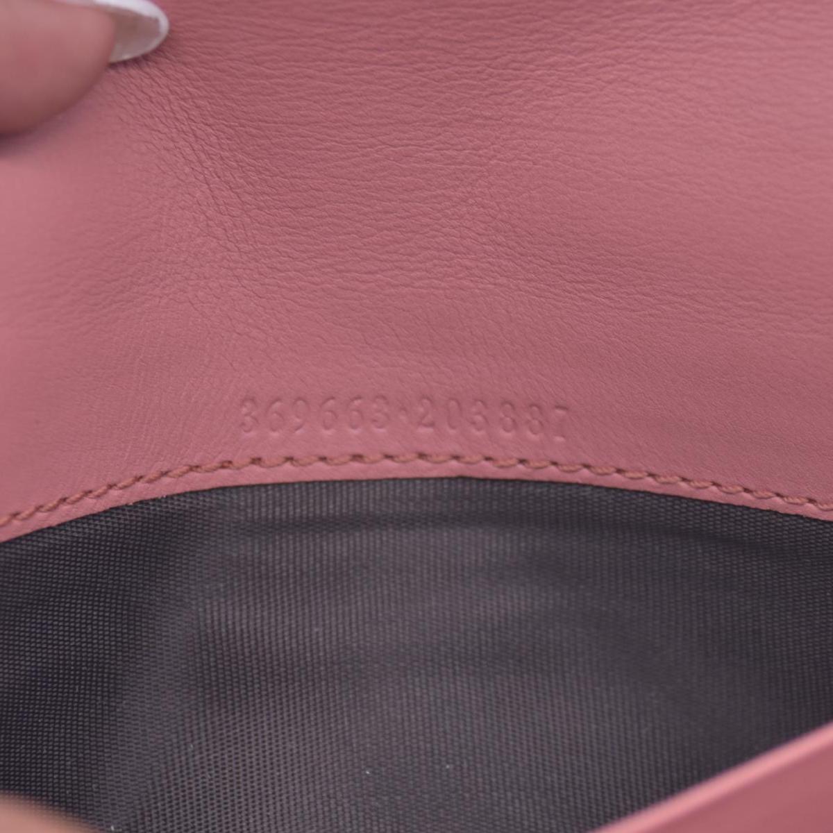$595 GUCCI Dollar Calfskin Interlocking G Continental Wallet Pink CONSIGNMENT