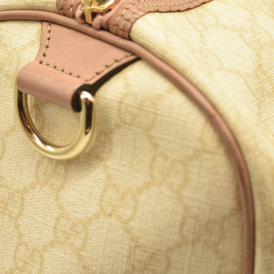 Gucci  GG Plus Monogram Web Stripe Medium Joy Boston Pink