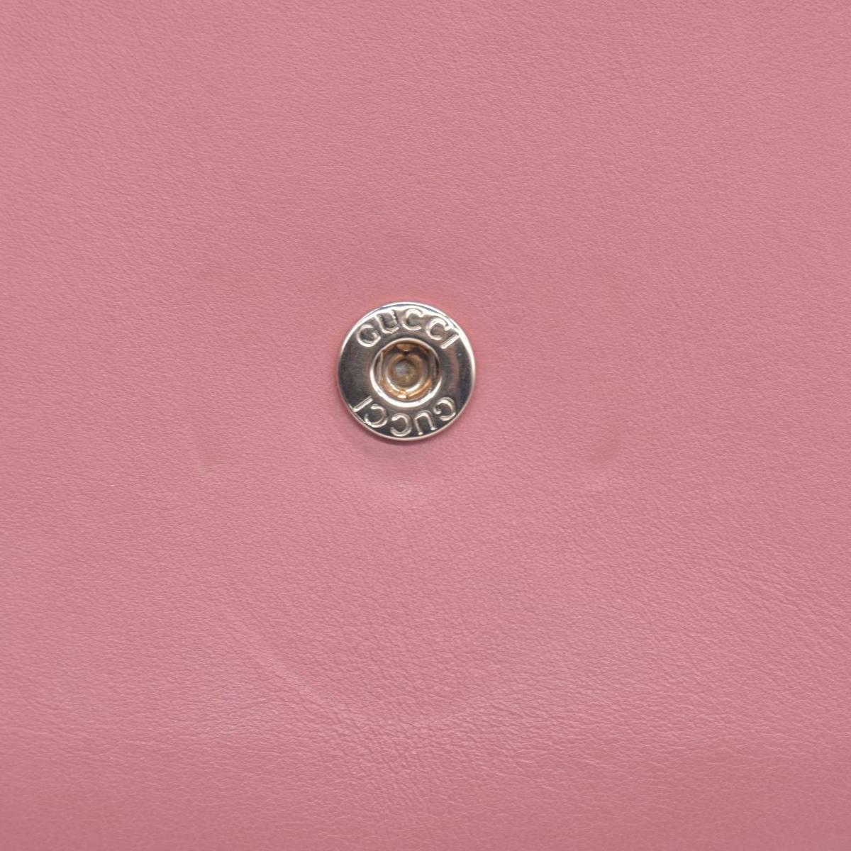 $595 GUCCI Dollar Calfskin Interlocking G Continental Wallet Pink CONSIGNMENT