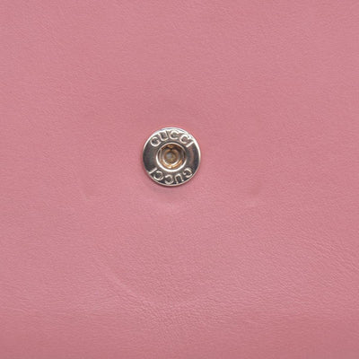 $595 GUCCI Dollar Calfskin Interlocking G Continental Wallet Pink CONSIGNMENT