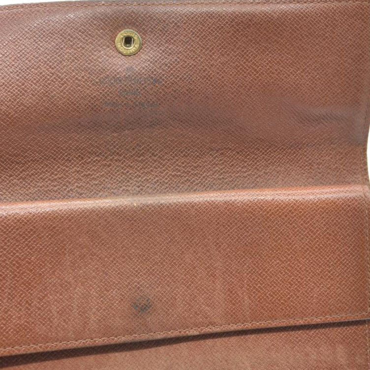 Louis Vuitton Monogram Porte Tresor International Trifold Long Wallet TH0026