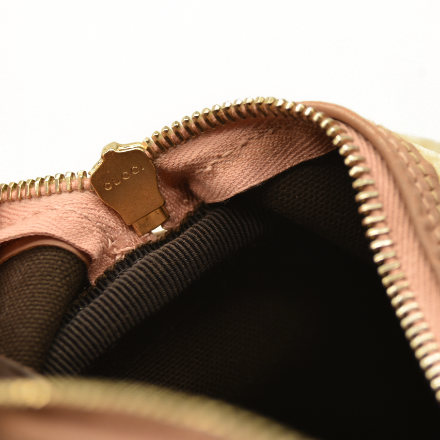 Gucci  GG Plus Monogram Web Stripe Medium Joy Boston Pink