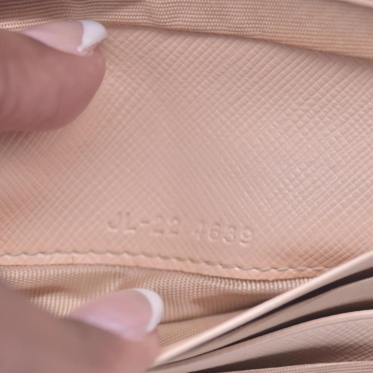 $565 SALVATORE FERRAGAMO Saffiano Gancini Bar Compact Wallet Light Pink CONSIGNMENT