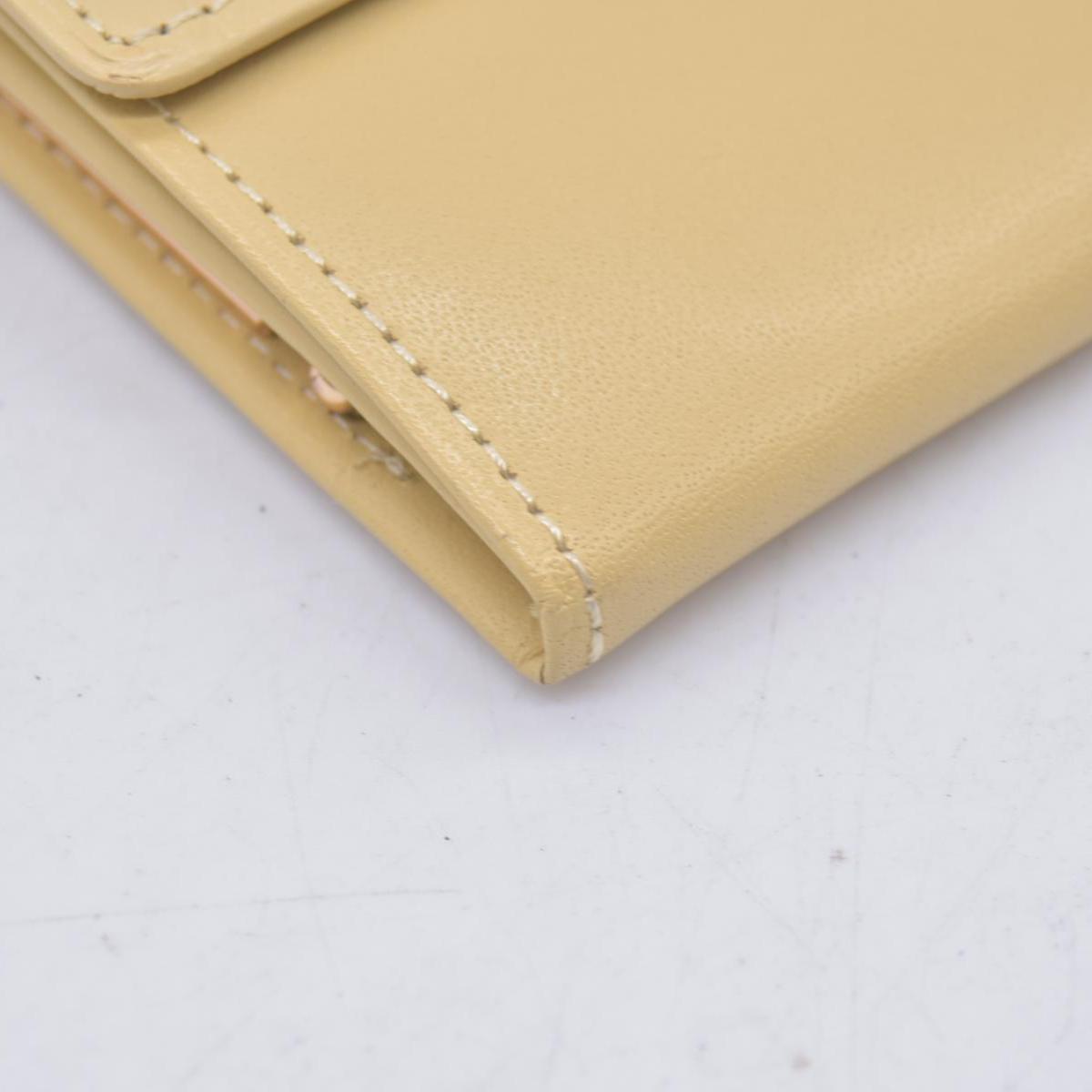 $590 Givenchy Yellow Ostrich-Effect Leather Clasp Wallet CONSIGNMENT