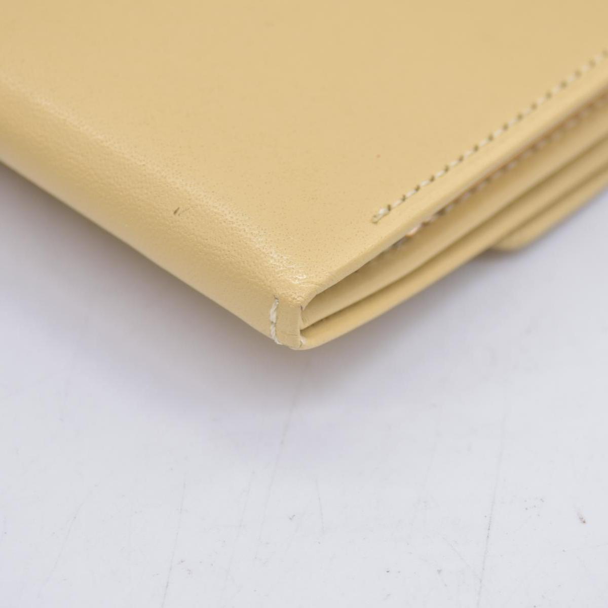$590 Givenchy Yellow Ostrich-Effect Leather Clasp Wallet CONSIGNMENT
