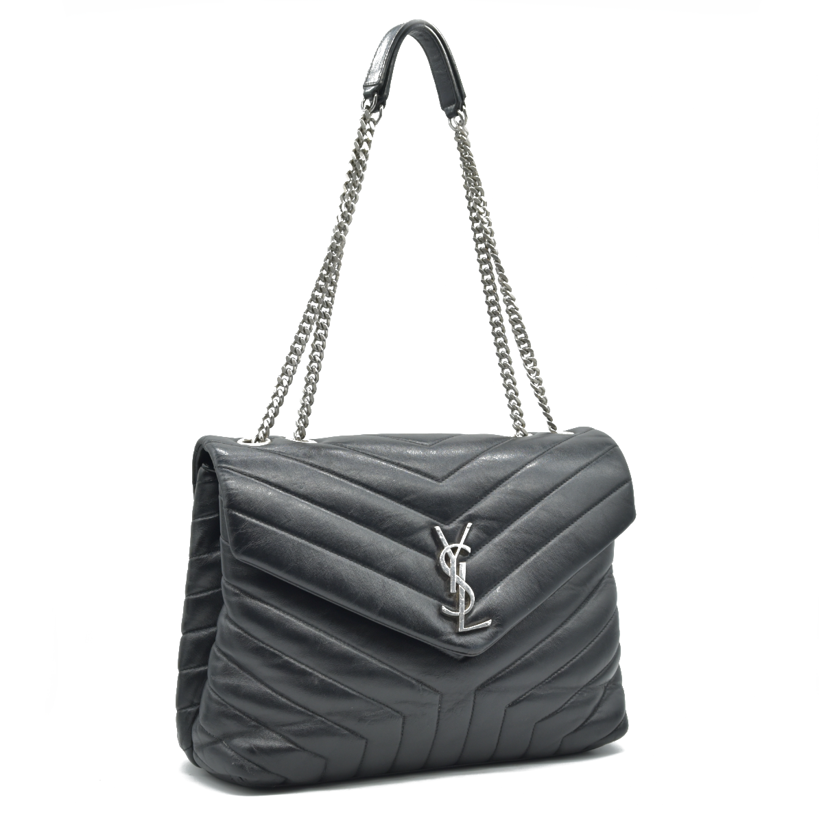 $2900 Saint Laurent Medium Loulou Matelassé Leather Shoulder Bag CONSIGNMENT