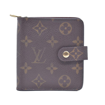 $620 LOUIS VUITTON Monogram Compact Zip Wallet CONSIGNMENT