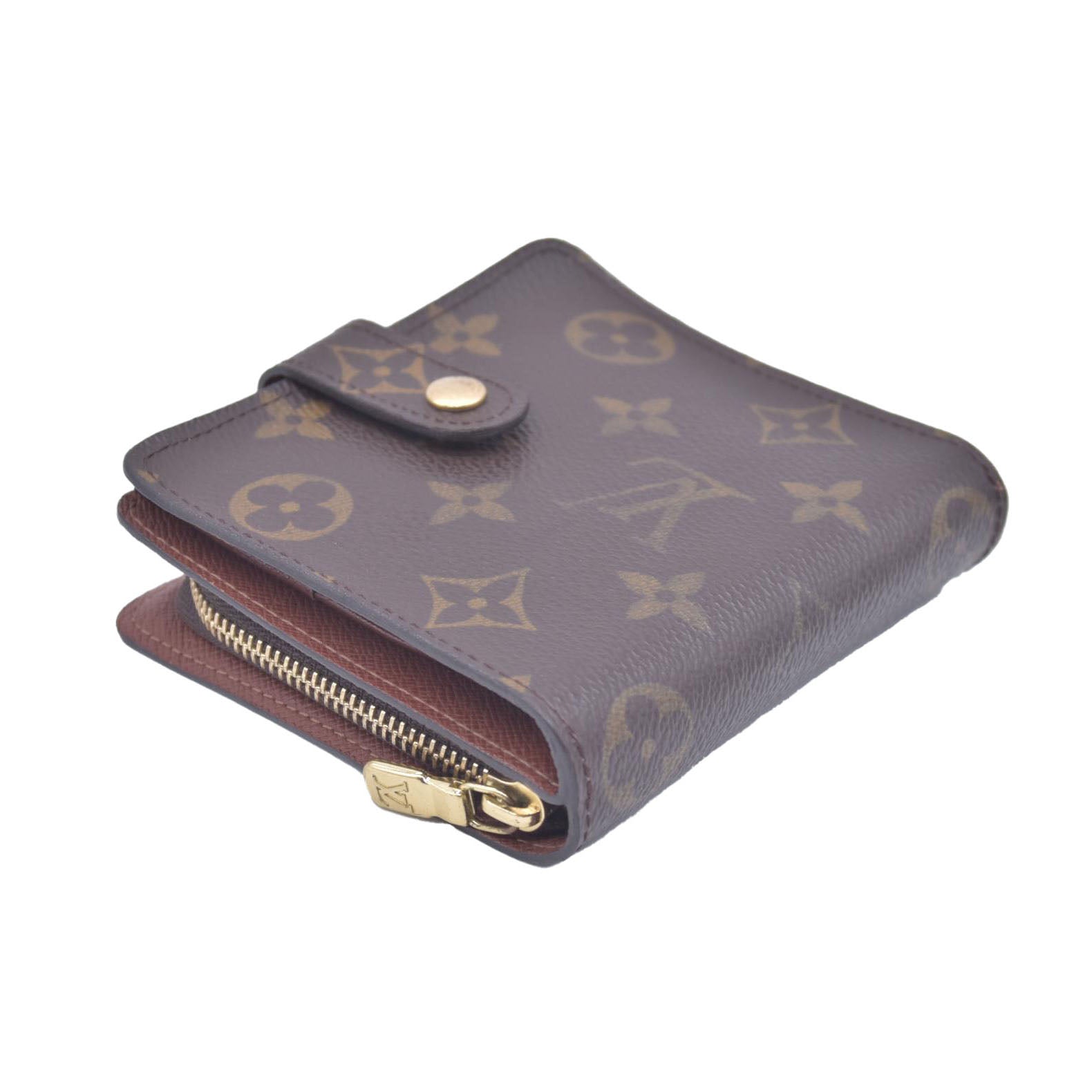 $620 LOUIS VUITTON Monogram Compact Zip Wallet CONSIGNMENT