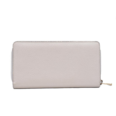 $890 GUCCI Calfskin Zumi Zip Around Wallet Off White CONSIGNMENT