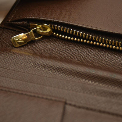 Louis Vuitton  Damier Ebene Porte-Cartes Credit Yen Checkbook Wallet