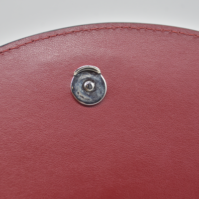 $1290 Christian Louboutin Loubi54 Clutch Red Suede Polka Dot Print