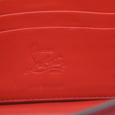 $1290 Christian Louboutin Loubi54 Clutch Red Suede Polka Dot Print