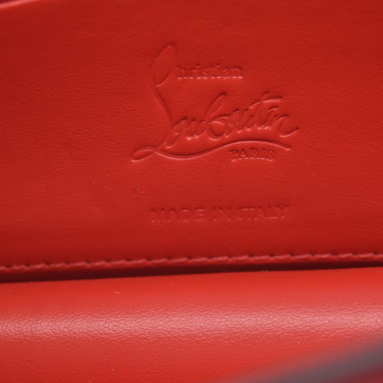 $1290 Christian Louboutin Loubi54 Clutch Red Suede Polka Dot Print