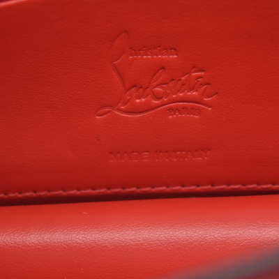 $1290 Christian Louboutin Loubi54 Clutch Red Suede Polka Dot Print