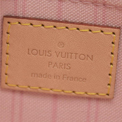 $600 Louis Vuitton Damier Azur Neverfull MM GM Pochette Rose Ballerine 10019218