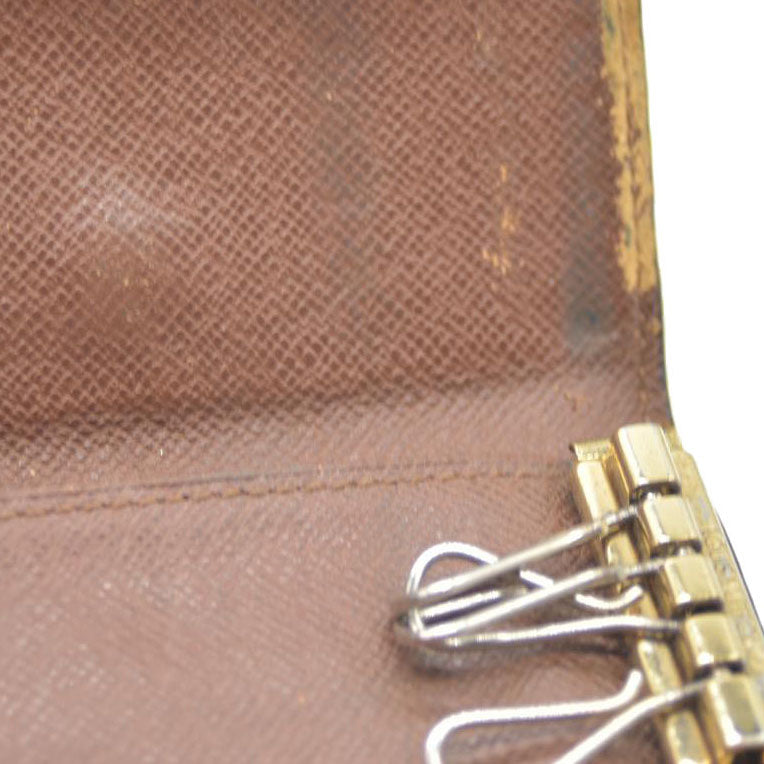 Louis Vuitton Monogram Multicles 4 Ring Key Case Brown RA0091