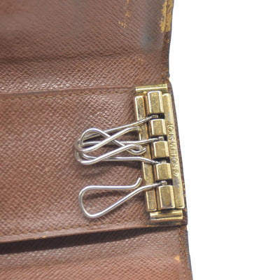 Louis Vuitton Monogram Multicles 4 Ring Key Case Brown RA0091