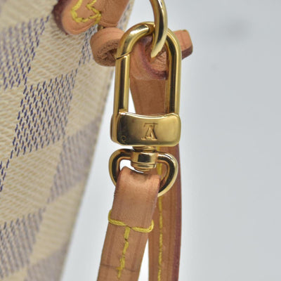 $600 Louis Vuitton Damier Azur Neverfull MM GM Pochette Rose Ballerine 10019218