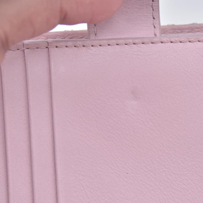 $700 CHRISTIAN DIOR Patent Cannage Lady Dior Lotus Wallet Pink CONSIGNMENT