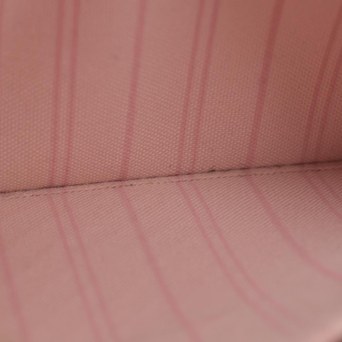 $600 Louis Vuitton Damier Azur Neverfull MM GM Pochette Rose Ballerine 10019218