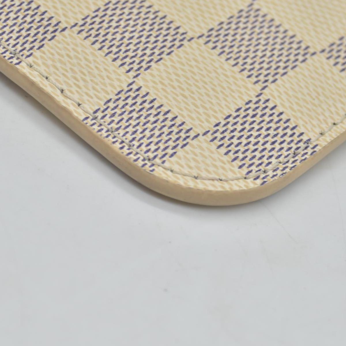 $600 Louis Vuitton Damier Azur Neverfull MM GM Pochette Rose Ballerine 10019218