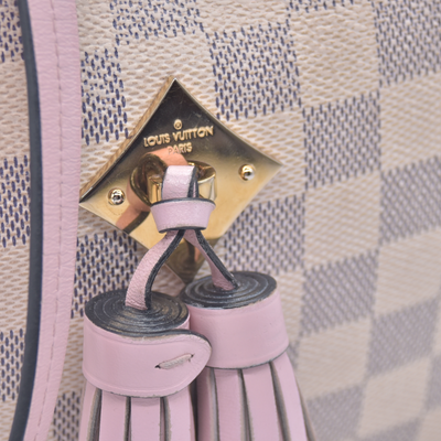 $1720 2019 Louis Vuitton Damier Azur Saintonge Eau De Rose CA0139