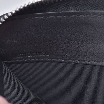 $598 BURBERRY Logo Perforated Leather Zip Around Long Wallet White