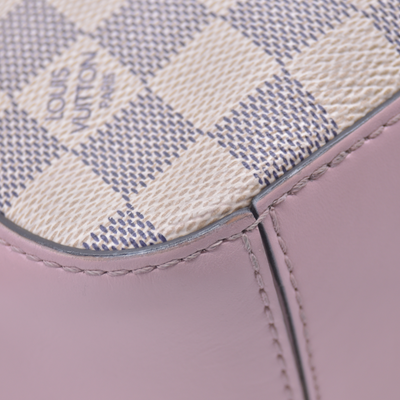$1720 2019 Louis Vuitton Damier Azur Saintonge Eau De Rose CA0139