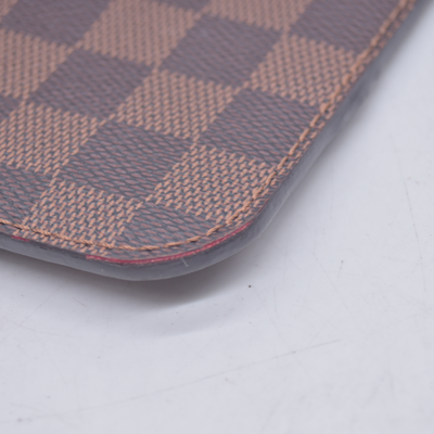 $600 2014 Louis Vuitton Damier Ebene Canvas Cosmetic Pouch Bag (Neverfull MM) (GI1124)